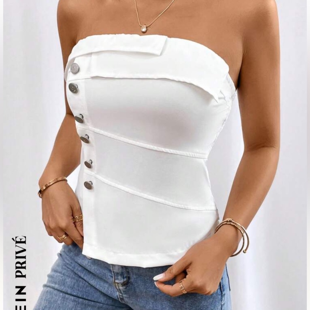 New SHEIN Asymmetrical Tube Top